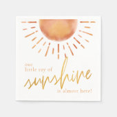 Serviette En Papier Notre petit rayon de soleil | BABY SHOWER (Devant)