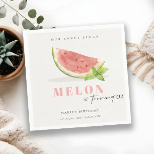 Serviette En Papier Notre Petite Aquarelle Melon N'Importe Quel Âge An