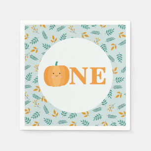 Serviette En Papier Notre Petite Citrouille 1ère fête d'anniversaire