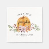 Serviette En Papier Notre Petite Citrouille fête d'anniversaire (Devant)