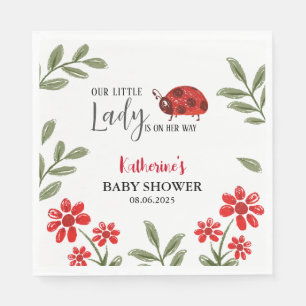 Serviette En Papier Notre petite dame est en route pour baby shower fi