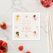 Serviette En Papier Notre Petite Fée Enchantée 2e fête d'anniversaire (En situation)