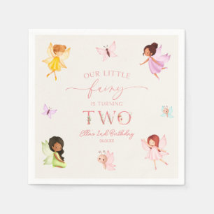 Serviette En Papier Notre Petite Fée Enchantée 2e fête d'anniversaire