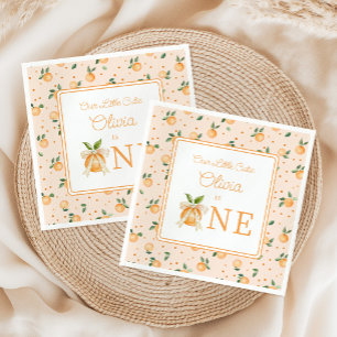 Serviette En Papier Notre petite mignonne a un an, premier anniversair