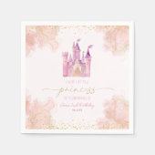 Serviette En Papier Notre petite princesse Château Royal Fête d'annive (Devant)