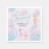 Serviette En Papier Notre Petite Sirène Papier d'Anniversaire Napkin (Devant)