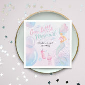 Serviette En Papier Notre Petite Sirène Papier d'Anniversaire Napkin