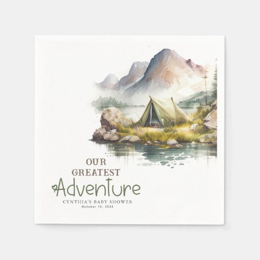 Serviette En Papier Notre plus grande aventure nature sauvage Thème (Devant)