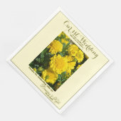 Serviette En Papier Notre premier anniversaire Mariage Carnation jaune (Coin)