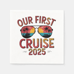 Serviette En Papier Notre première croisière 2025 - Correspondance de 