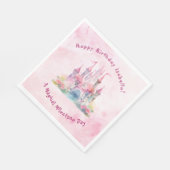 Serviette En Papier Notre Princesse de Château fête son anniversaire (Coin)