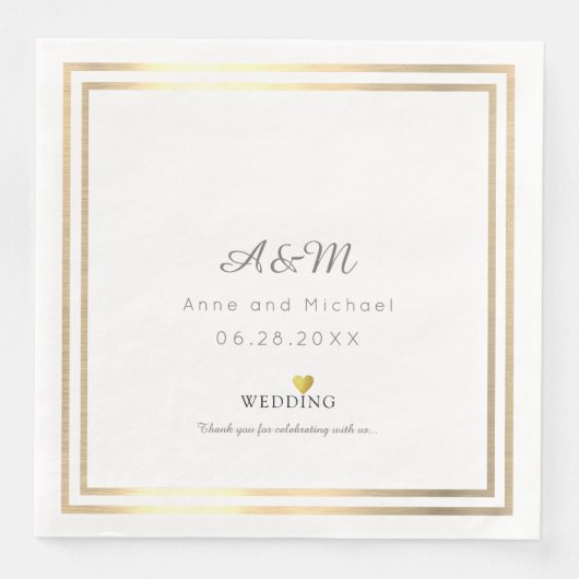 Serviette En Papier notre réception de mariage (Devant)