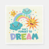 Serviette En Papier N'oubliez pas de rêver des nuages solaires inspira (Devant)