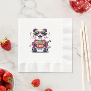 Serviette En Papier Nouilles de Panda