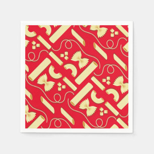 Serviette En Papier Nouilles Pâtes Enfants 1er anniversaire Italien