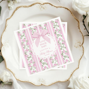 Serviette En Papier Nounou Love Shack Coquette Blush Bow Fête de Bébé