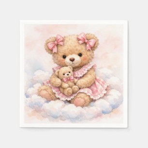 Serviette En Papier Nounou Ourson Fille