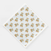 Serviette En Papier Nounours Bébé Bleu #1 (Coin)