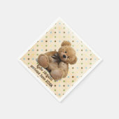 Serviette En Papier Nounours Brown en Pois (Coin)
