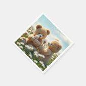 Serviette En Papier Nounours dans un champ d'été (Coin)