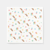 Serviette En Papier Nounours et ballons (Devant)