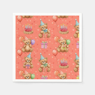 Serviette En Papier Nounours festifs, par Natasha Us