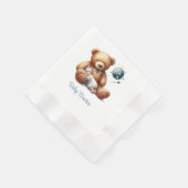 Serviette En Papier Nounours Ourson Garçon (Coin)
