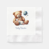 Serviette En Papier Nounours Ourson Garçon (Devant)