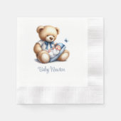 Serviette En Papier Nounours ourson garçon (Devant)