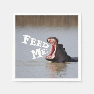 Serviette En Papier Nourris-moi ! Hippo Funny