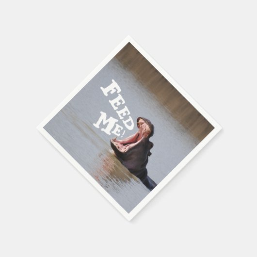 Serviette En Papier Nourris-moi ! Hippo Funny (Coin)