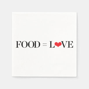 Serviette En Papier Nourriture = Amour