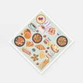 Serviette En Papier Nourriture française (Coin)