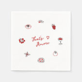 Serviette En Papier Nourriture Italienne C'est Amore Rouge Baby Shower (Devant)