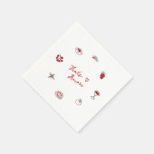 Serviette En Papier Nourriture Italienne C'est Amore Rouge Baby Shower (Coin)