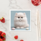 Serviette En Papier Nourriture Perse Chat Kitten (En situation)