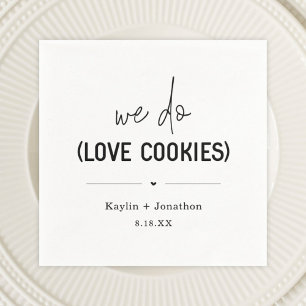 Serviette En Papier Nous aimons les cookies Mariage serviettes