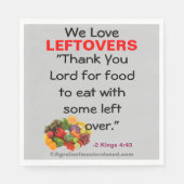 Serviette En Papier Nous aimons les restes d'aimant de citation bible (Devant)