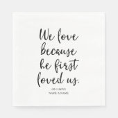 Serviette En Papier Nous Aimons Parce Qu'Il A D'Abord Aimé Nous Dit Ma (Devant)