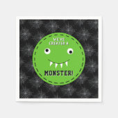 Serviette En Papier "Nous avons créé un monstre" Baby shower Halloween (Devant)