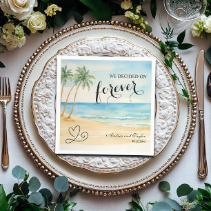 Serviette En Papier Nous avons décidé sur Forever Elegant Wedding