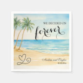 Serviette En Papier Nous avons décidé sur Forever Elegant Wedding (Devant)