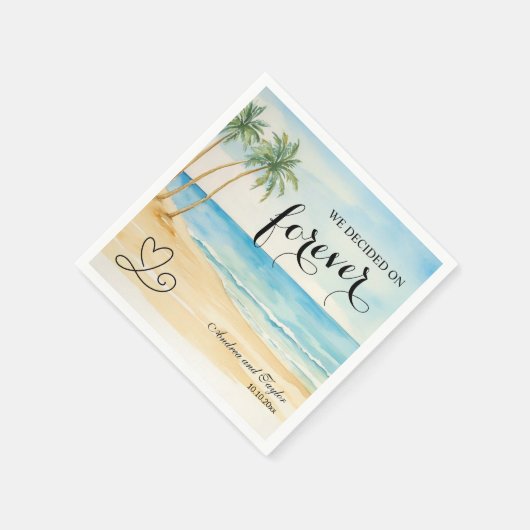 Serviette En Papier Nous avons décidé sur Forever Elegant Wedding (Coin)