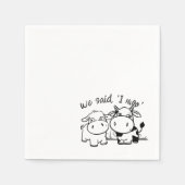 Serviette En Papier Nous Avons Dit Que Je Moo Mariage (Devant)
