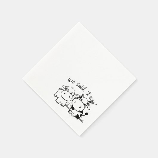 Serviette En Papier Nous Avons Dit Que Je Moo Mariage (Coin)