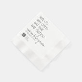 Serviette En Papier Nous Buvons Danser Manger - Mariage moderne (Coin)