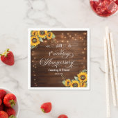 Serviette En Papier Nous Continuons À Faire 1Er Anniversaire Mariage L (En situation)