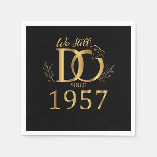 Serviette En Papier Nous continuons depuis 1957 Mariage Anniversaire d (Devant)