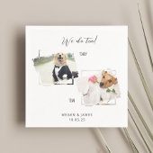 Serviette En Papier Nous faisons aussi 2 cadres photo Chiens Mariage