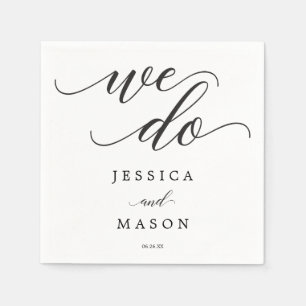 Serviette En Papier Nous Faisons Classic Script Mariage Cocktail Napkt